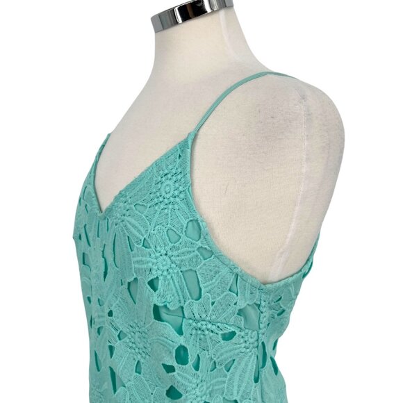 ASTR Lace Sleeveless V-Neck Mini Dress Party Night Out Mint Green Size Medium - Picture 5 of 11